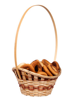 basket with dry bread-ring