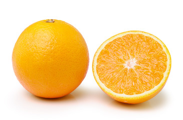 Orange fruit isolated on white background