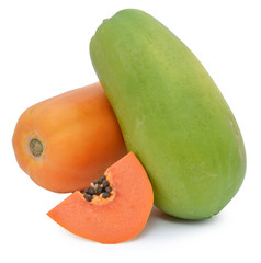 Papaya isolated on white background