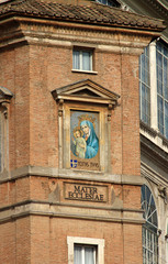 Naklejka premium Rome, Maria and Jesus at the Apostolic Palace