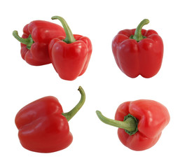 set of red peppers