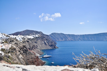 Sea summer landscape: the Aegean sea and the Greek island.