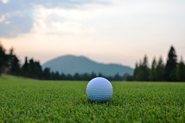 フェアウェイのゴルフボール