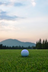 フェアウェイのゴルフボール