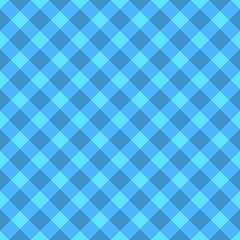 Blue and cyan checkered seamless cloth pattern.