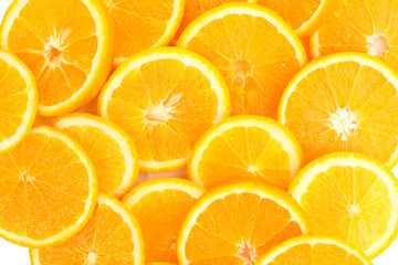 Oranges close up