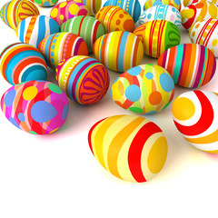 Fototapeta na wymiar Happy Easter. Pile of eggs. Conceptual illustration