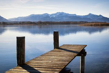 Naklejka premium old wooden jetty