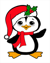 Christmas-Cartoon Penguin