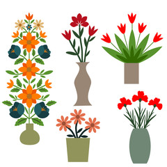 Vases with flowers