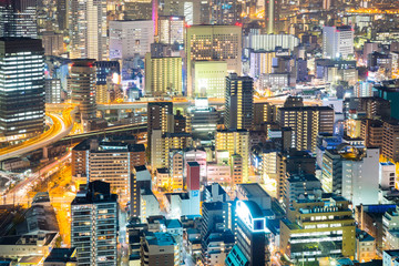 Fototapeta premium Osaka downtown at night