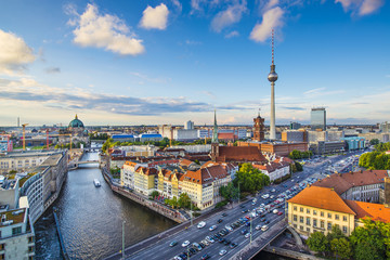 Berlin, germany Skyline - obrazy, fototapety, plakaty
