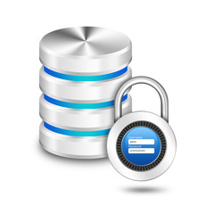 Padlock with user name password on hard disk and database