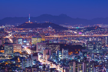 Naklejka premium Skyline Seulu