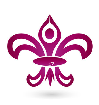 Fleur De Lis, and yoga meditation logo