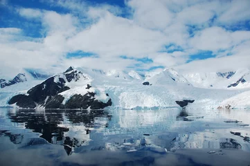 Wandcirkels aluminium 反射する南極 © nyankotoasobu
