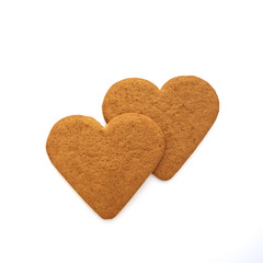 couple of homemade sweethearts on white