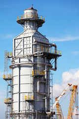 Processing column for offshore platform under construction