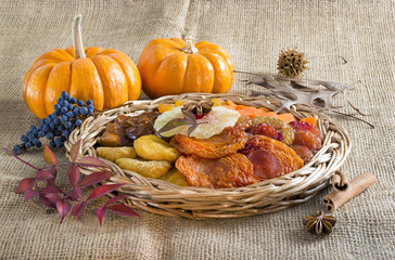 Dried fruits.