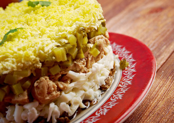 Delicious Salad with Cod Liver