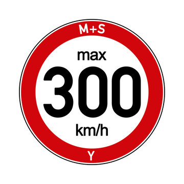 Aufkleber M+S Reifen Geschwindigkeitsindex Y 300 km/h