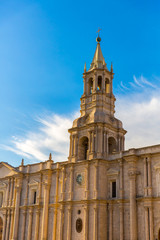 Fototapeta na wymiar Old church in Arequipa, Peru, South America.
