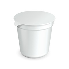 White Cup Tub Food Plastic Container For Dessert