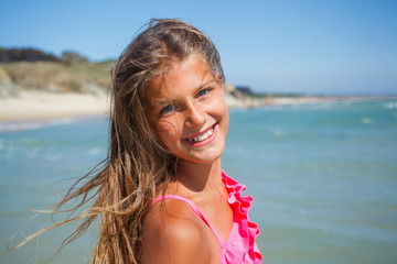 Young beach girl