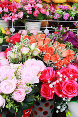 Beautiful rose of artificial flowers