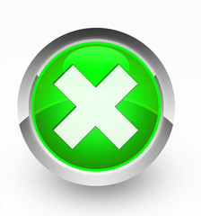 Fototapeta premium Knopf grün Kreuz