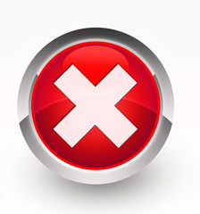 Obraz premium Knopf rot Kreuz