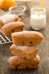 Orange mini muffins with cranberries.