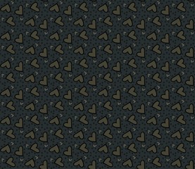 Seamless pattern with hearts 03