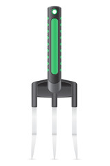garden tool small rake vector illustration