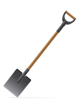 garden tool shovel vector illustration