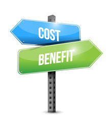 cost benefit sign