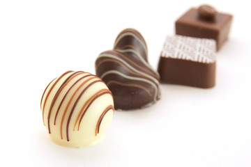４個並んだチョコレート
