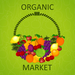 organic market vector illustration .