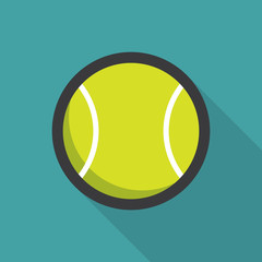 Tennis ball retro poster, sport and recreation concept