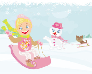 fun in the winter day