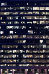 Skyscrapers at night