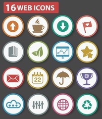 Website and business icons,Colorful version