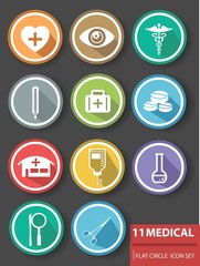 Medical icons,Colorful version,vector