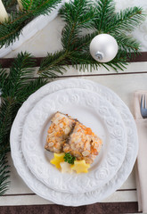 Fried CARP with almonds