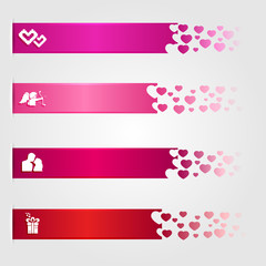 Infographics with hearts