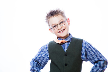 Photo of adorable young happy boy