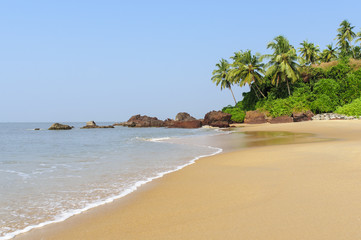 Einsamer Strand in Kerala, Indien