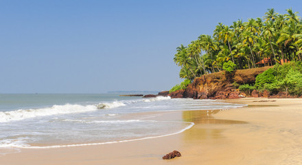 Einsamer Strand in Kerala, Indien