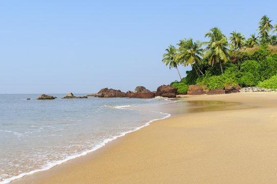 Einsamer Strand in Kerala, Indien