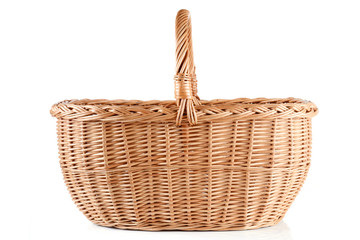 Basket on white background